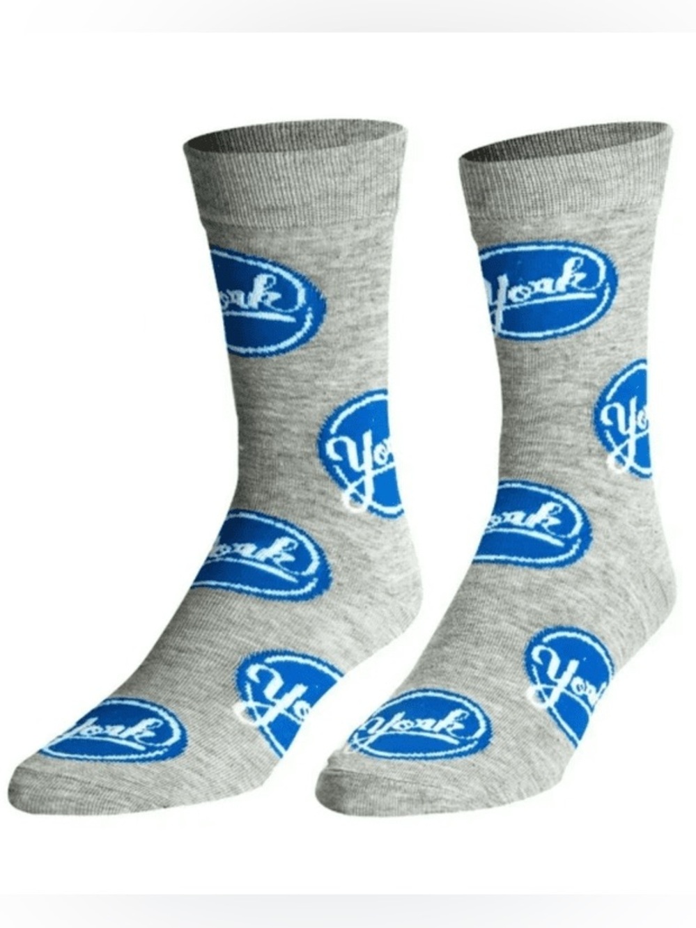 NWT York Peppermint Pattie Odd Sox Fun Men’s Crew Socks Gray NWT 6-12